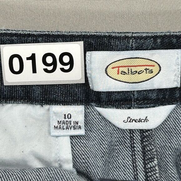 Talbots Skirt Women 10 Blue Jean Denim Knee Length Pockets Cotton Casual Stretch - Picture 14 of 14